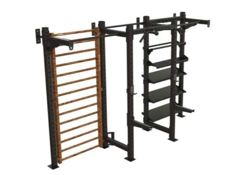 30-06615 element fitness functional training wall with storage and squat rack