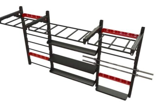 30-06627 element fitness wall mount training station with storage system and monkeybar